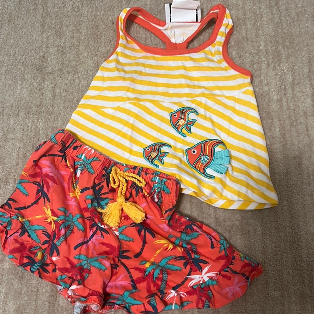 Matching Shorts and Tank Set Never worn